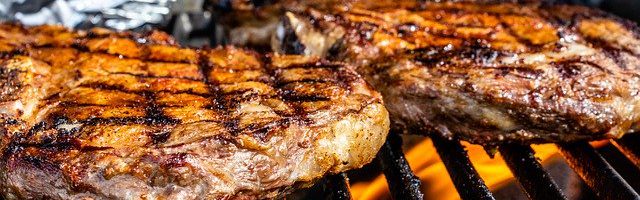 steaks on the grill meat steak